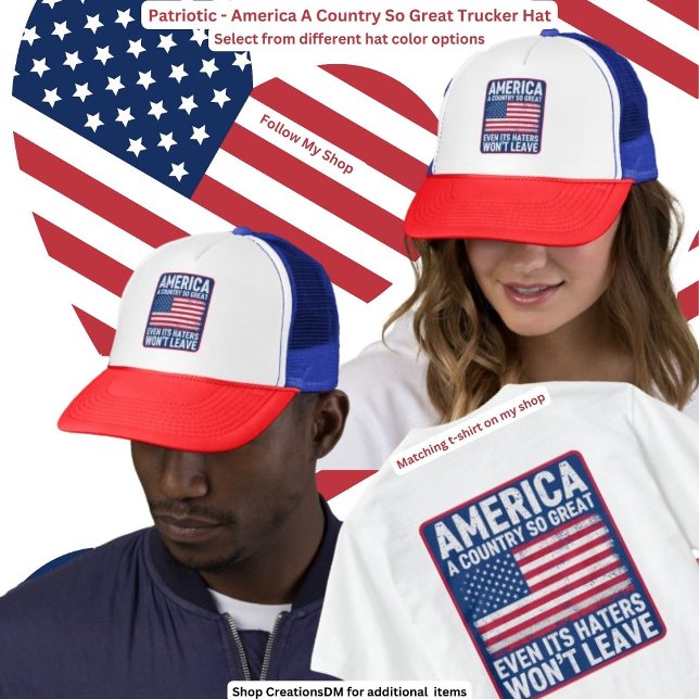 Patriotic - Amerika A Land So Underbar Keps (Skapare uppladdad)