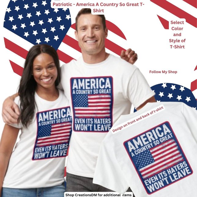Patriotic - Amerika A Land So Underbar T Shirt (Skapare uppladdad)