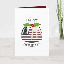 Patriotic | AMERIKANSK FLAGGA | Julpudding Helgkort