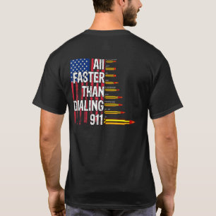 Patriotic Ammo Gun Owner USA flagga snabbare än Di T Shirt