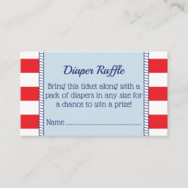 Patriotic Anchor Diaper Raffle Biljett Tilläggskort