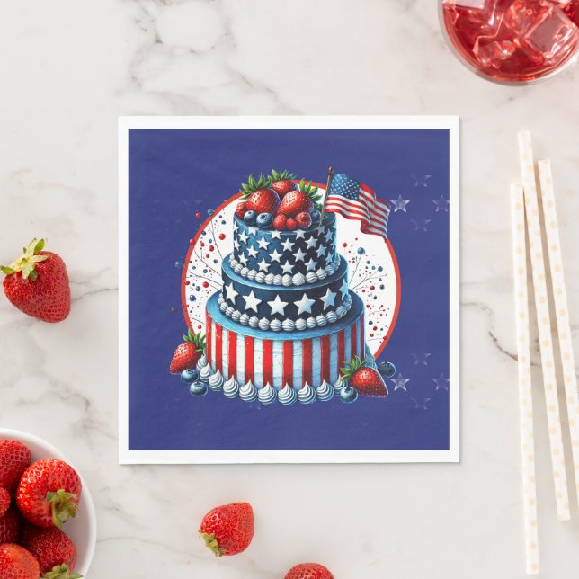 Patriotic And Sassy Celebration  Pappersservett (Insitu)