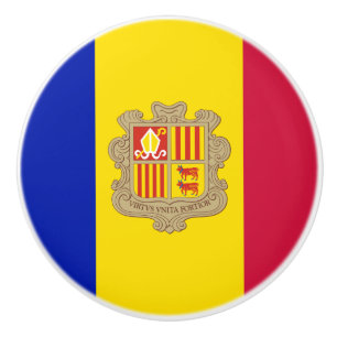Patriotic Andorra Flagga Knopp