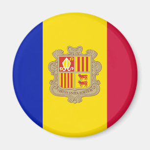 Patriotic Andorra Flagga Magnet