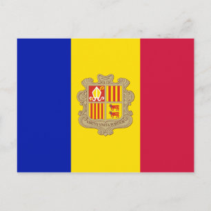 Patriotic Andorra Flagga Vykort