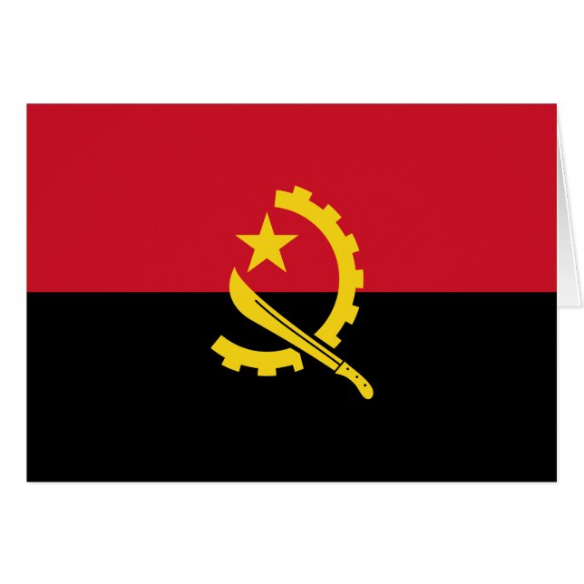 Patriotic Angolan Flagga Hälsningskort (Framsidan Horizontal)