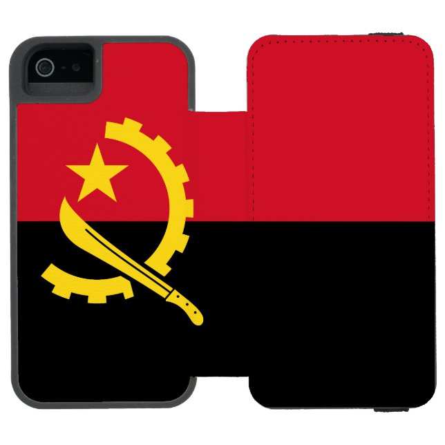 Patriotic Angolan Flagga Incipio iPhone Wallet Skal (Folio Öppen)