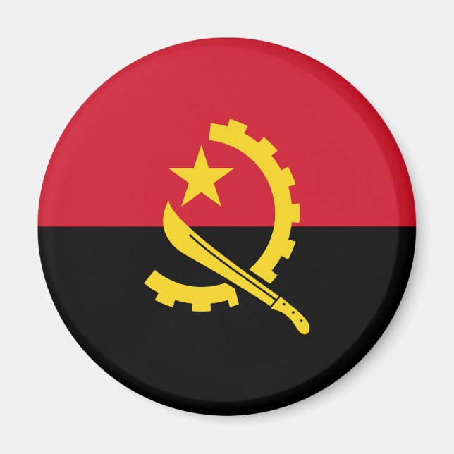 Patriotic Angolan Flagga Magnet (Framsidan)