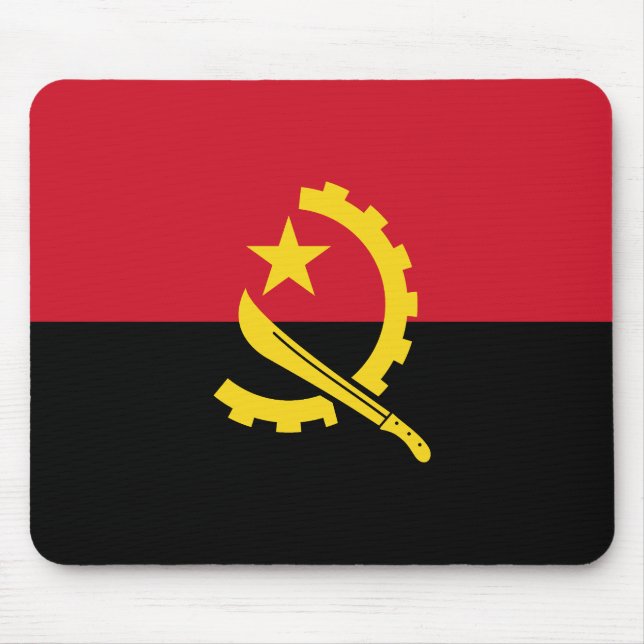 Patriotic Angolan Flagga Musmatta (Framsidan)