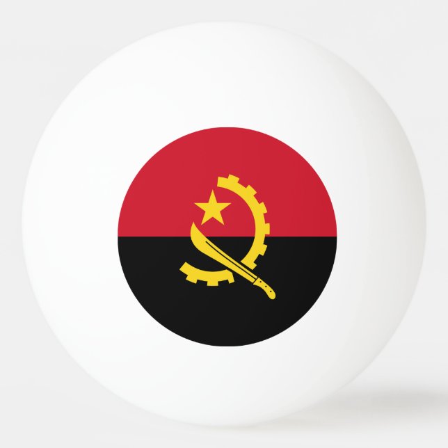 Patriotic Angolan Flagga Pingisboll (Baksidan)