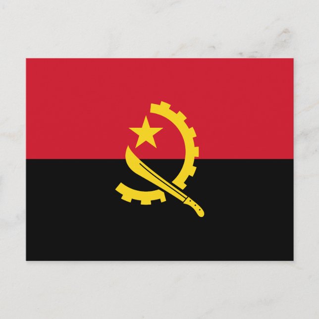 Patriotic Angolan Flagga Vykort (Framsida)