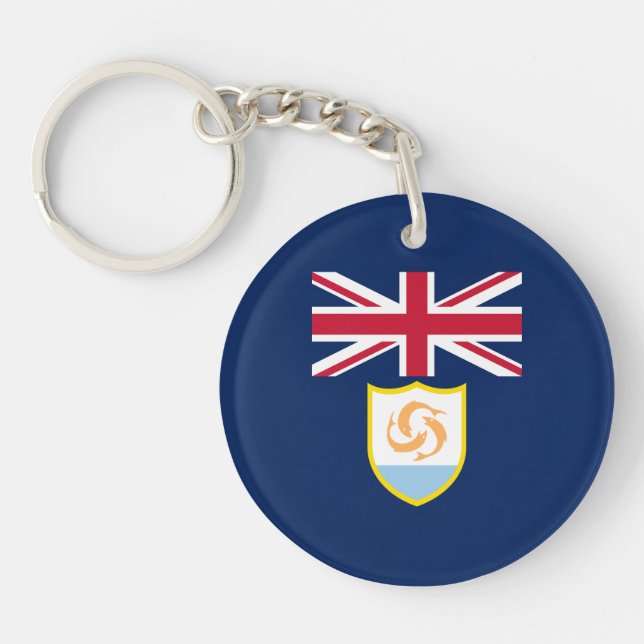 Patriotic Anguilla Flagga Keychain (Framsidan)