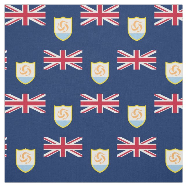 Patriotic Anguilla Flagga Tyg (Provkarta)