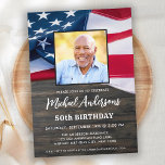 Patriotic Anpassningsbar Photo USA American Flagga Inbjudningar<br><div class="desc">USA Amerikanska Flagga Födelsedagsfest inbjudan. Vänner i inbjudan och familj till din patriotiska födelsedagskalender med dessa moderna amerikanska Flagga inbjudningar. Anpassa den här amerikanska flagga-inbjudan med information om evenemang, foton, namn och party. Se vår samling för matchande patriotiska födelsedagspresenter, party favors och artiklar. COPYRIGHT © 2023 Judy Burrows, Black Hund...</div>