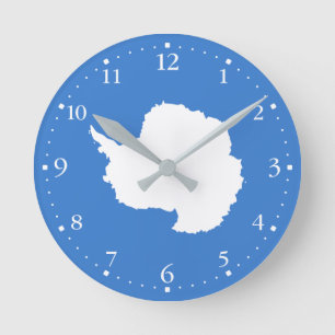Patriotic Antarctica Flagga Rund Klocka