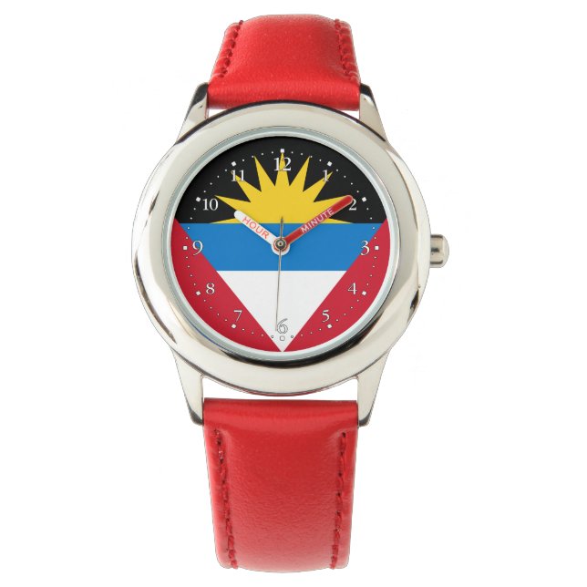 Patriotic Antigua och Barbuda Flagga Armbandsur (Framsida)