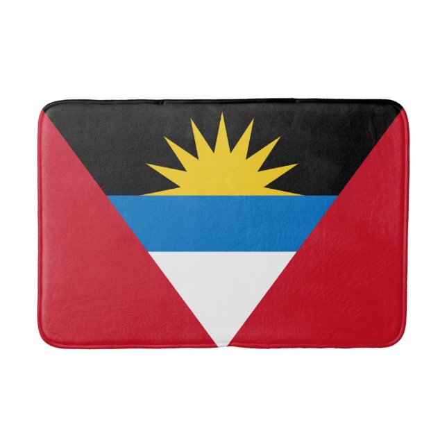 Patriotic Antigua och Barbuda Flagga Badrumsmatta (Framsidan)