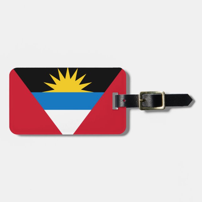Patriotic Antigua och Barbuda Flagga Bagagebricka (Horisontell Framsida)