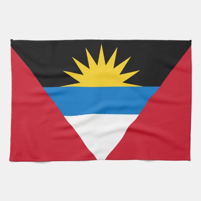 Patriotic Antigua och Barbuda Flagga Kökshandduk (Horisontell)