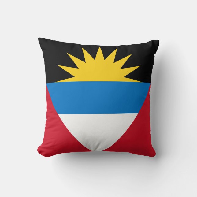 Patriotic Antigua och Barbuda Flagga Kudde (Framsida)