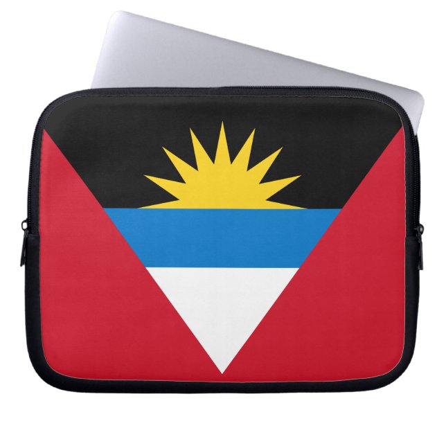 Patriotic Antigua och Barbuda Flagga Laptop Fodral (Framsidan)