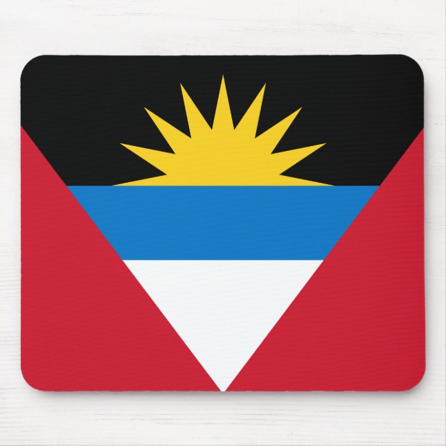 Patriotic Antigua och Barbuda Flagga Musmatta (Framsidan)