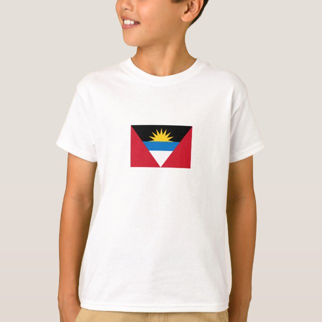 Patriotic Antigua och Barbuda Flagga T-shirt (Framsida)
