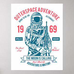 Patriotic Apollo 11 Uppdrag Poster