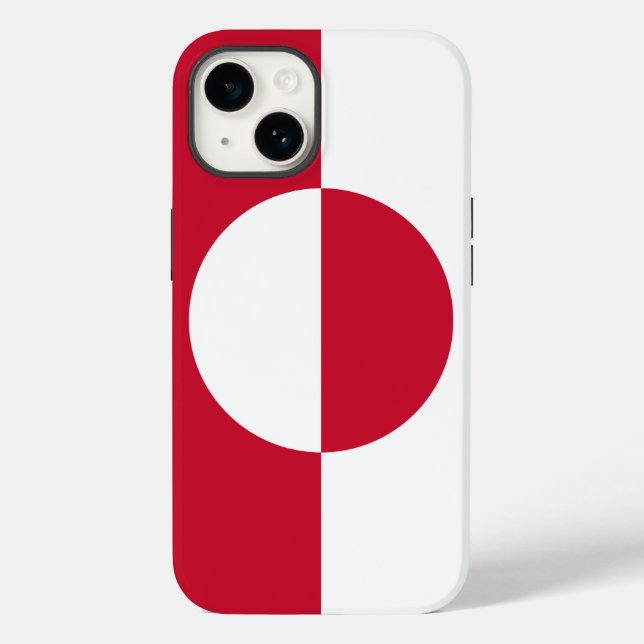 Patriotic Apple 14 Fodral-Mate, Grönland flagga (Baksida)