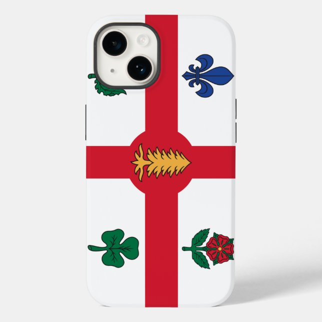 Patriotic Apple Case-Mate, Montreal flag (Baksida)