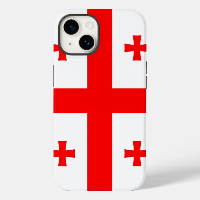 Patriotic Apple Fodral-Mate med Georgia flagga (Baksida)