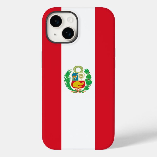 Patriotic Apple Fodral-Mate, Peru flagga-Mate iPh (Baksida)