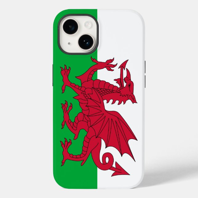 Patriotic Apple Fodral-Mate, Wales flagga Fodral-M (Baksida)