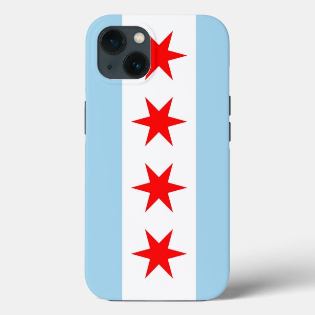 Patriotic Apple iPhone 13 Fodral-Mate, Chicago fla (Baksida)