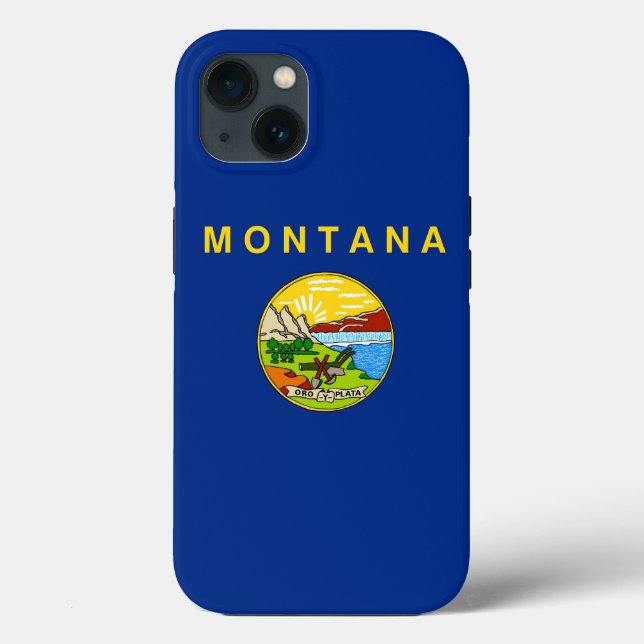 Patriotic Apple iPhone 13 Fodral-Mate, Montana Fla (Baksida)