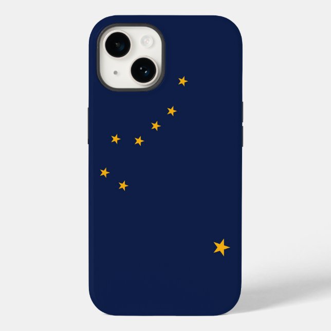 Patriotic Apple iPhone 14 Fodral-Mate, Alaska flag (Baksida)