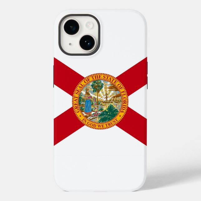 Patriotic Apple iPhone 14 Fodral-Mate, Florida fla (Baksida)