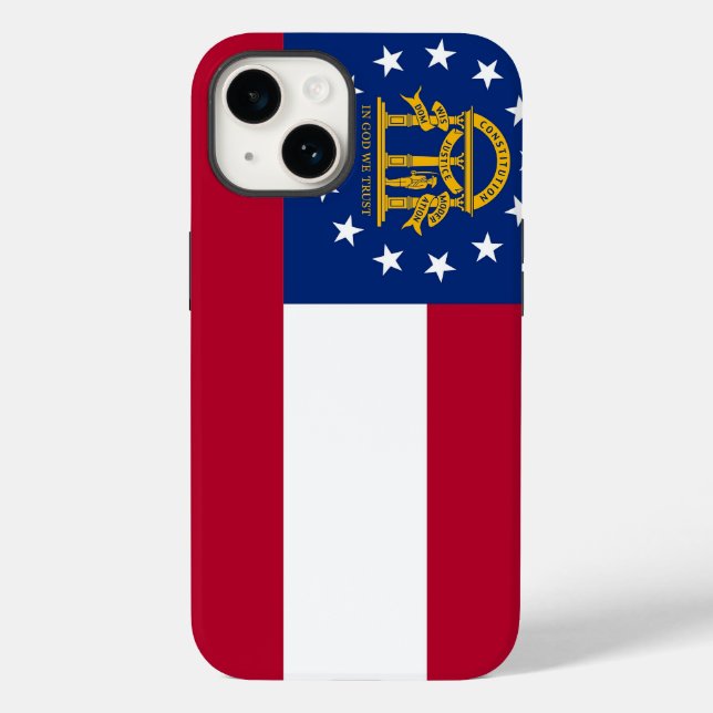 Patriotic Apple iPhone 14 Fodral-Mate, Georgia fla (Baksida)