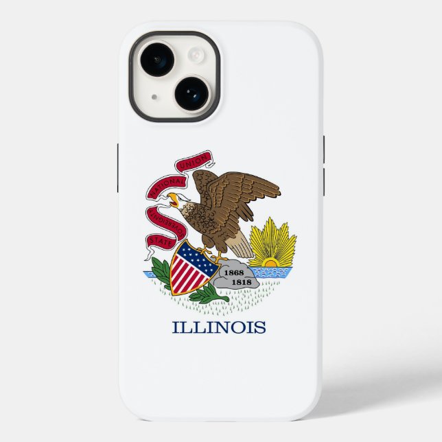 Patriotic Apple iPhone 14 Fodral-Mate, Illinois fl (Baksida)
