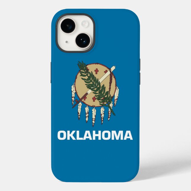 Patriotic Apple iPhone 14 Fodral-Mate, Oklahoma fl (Baksida)