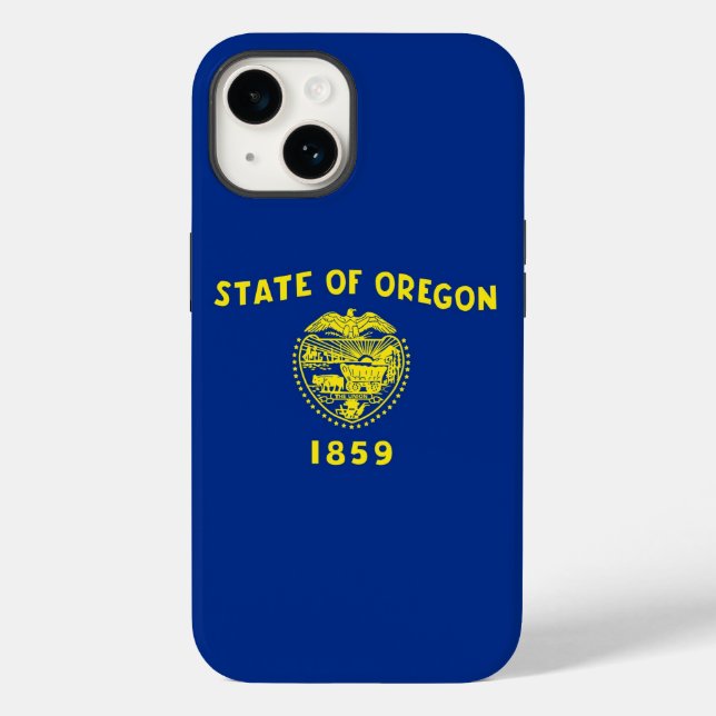 Patriotic Apple iPhone 14 Fodral-Mate, Oregon Flag (Baksida)