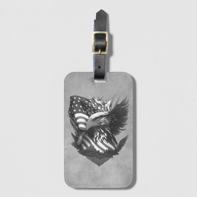 Patriotic Appreciation Thank You Military Veterans Bagagebricka (Framsida vertikal)