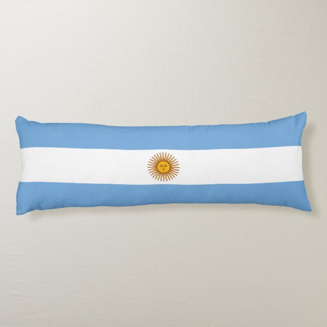 Patriotic Argentinas Flagga Kroppskudde (Baksidan)