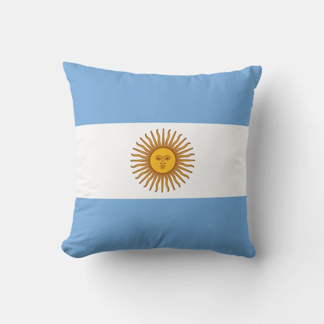 Patriotic Argentinas Flagga Kudde (Framsida)