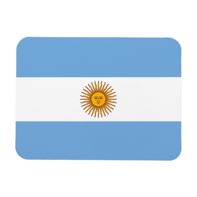 Patriotic Argentinas Flagga Magnet (Horisontell)