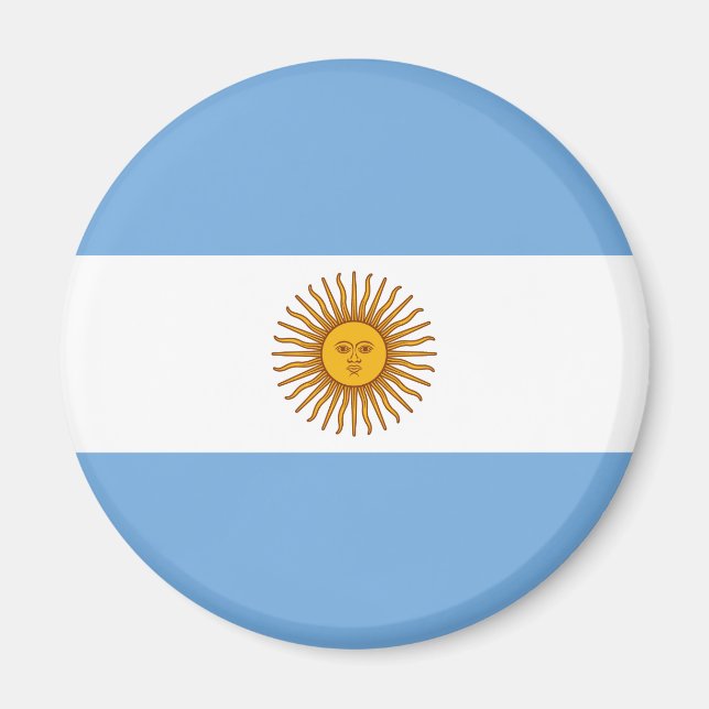Patriotic Argentinas Flagga Magnet (Framsidan)