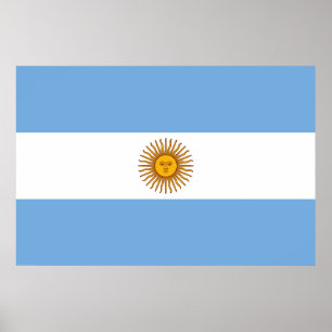 Patriotic Argentinas Flagga Poster