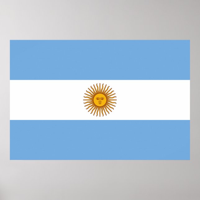 Patriotic Argentinas Flagga Poster (Framsidan)