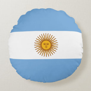 Patriotic Argentinas Flagga Rund Kudde