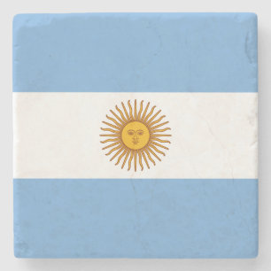 Patriotic Argentinas Flagga Underlägg Sten